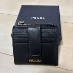箱付 プラダ ロゴ 二つ折り財布 小銭入れ サフィアーノのサムネイル