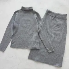 KBF リブニット セットアップ グレー M（C738）