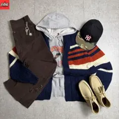 c-boy style(vol.945)ニットカーデコーデュロイパンツコーデ古着