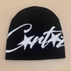 corteiz ニット帽ビーニー　黒 uk ノーブランド centra