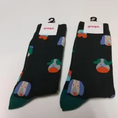 【新品・未使用】graniph グラニフ ロングソックス Mサイズ ２足セット