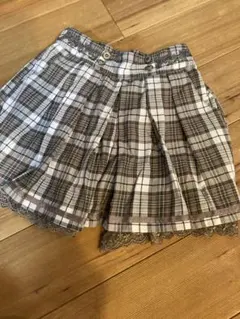 axes femme レース付きキュロットスカート