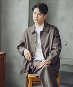 タグあり新品⭐︎SOLOTEX(R)お手入れらくらく/シャツジャケット　ブラウンM