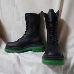 CHARLES & KEITH レースアップブーツ 23cm サイドジップ 厚底
