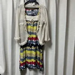 【タグ付新品】七分袖フリル付カーディガン/ボレロ単品