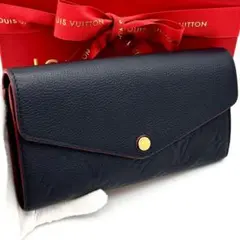 ☆極美品☆ルイヴィトン モノグラムアンプラント ポルトフォイユサラ 紺色 長財布