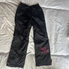 INNER PRESS 黒 裏起毛ロングパンツ 130㌢