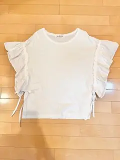 【最終値下げ】Ray BEAMS フリル袖　ホワイト　Tシャツ