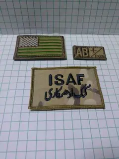 アメリカ国旗パッチ血液型パッチアメリカ軍ワッペンセット
