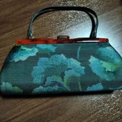 大島紬 クラッチバッグ