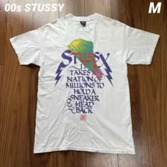 00s STUSSY Tシャツ 白 M コットン メキ製造 old stussy