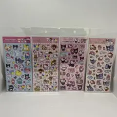 【国内　正規品】 サンリオキャラクターズ ラメ入り 樹脂もりシール　4種セット