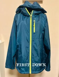 美品　FIRST DOWN ナイロンジャケット ダークブルー　M