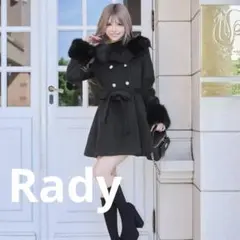 LODISPOTTO ダッフルリュバン リボンビジューコート ネイビー - メルカリ