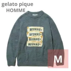 gelato pique ベビモコバタージャガードプルオーバー ブルー M