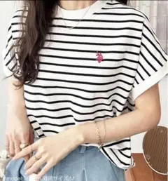 U.S. POLO ASSN. フレンチスリーブオーバーサイズTシャツ　ポロ