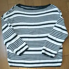 techichi グリーンx白 サマーニット