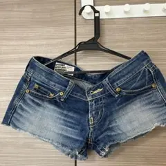 SLY デニムショートパンツ フリンジ裾