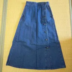 GU　デニムロングスカート　Sサイズ