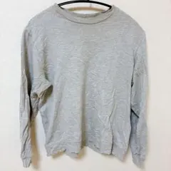 トレーナー スウェット グレー クルーネック 薄手 シンプル 無地