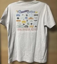 三鷹の森ジブリ美術館 限定グッズ 館内看板 Tシャツ ライトグレー　 Lサイズ