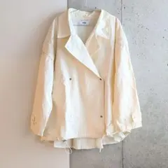 AZUL BY MOUSSY 2WAYミリタリーミドルコート アイボリー