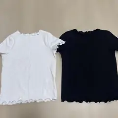 女の子　Tシャツ 黒白セット 110サイズ