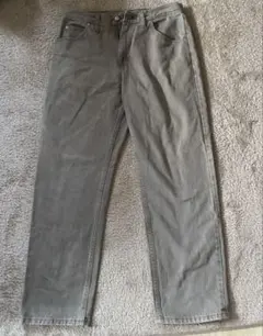 わ*た様 wrangler グレー ストレートデニムパンツ　32×30