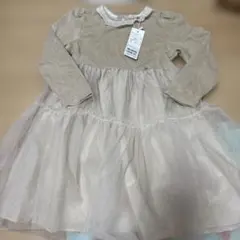 【新品未使用タグ付き】ベロアチュールワンピース