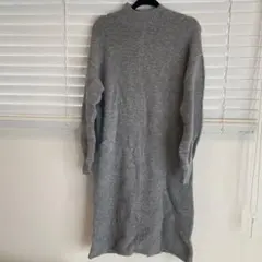 BEAMS HEART パフスリーブ　 ニットワンピース　グレー