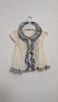アイボリー フリル付きTシャツ 95cmまで