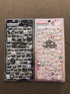 KAMIO JAPAN ジュエルプチドロップ　 2枚セット　シマエナガ　リボン