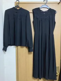 フォーマルワンピース ２点セット ブラック 9号