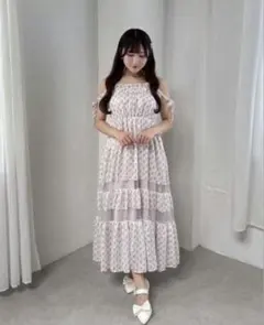 evelyn エブリン ハートキャミロングop - メルカリ