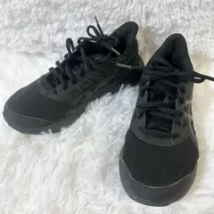 アシックス JOLT4 ブラック スニーカー 22.5cm オールブラック