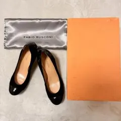 FABIO RUSCONI パンプス 23cm ヒール5cm ブラック 袋付き