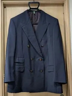 新品タグ付き　アクアスキュータム　テーラードジャケット　クルミボタン　青　L アクアスキュータム公式サイト