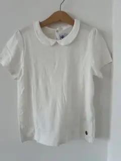 【プチバトー】襟付き半袖Tシャツ
