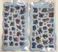 ボンボンドロップシール 立体 ぷくぷく スティッチ 2枚