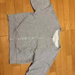 グレー スウェット カーディガン 長袖