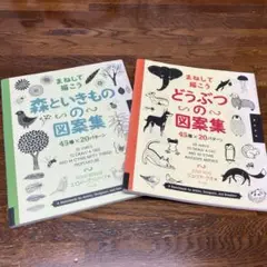 森といきものの図案集 どうぶつの図案集 まねして描こう　2冊セット