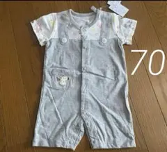 新品70 重ね着風　カバーオール