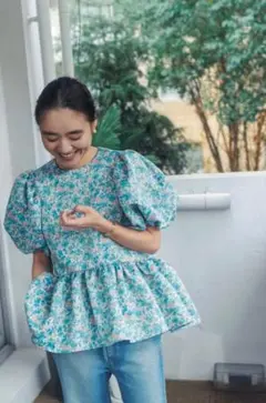 ツルバイマリコオイカワ♡eleonoreエレノア　ペプラムトップス ツルバイマリコオイカワ elenore ペプラムブラウス ピンク