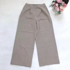 コカ カジュアルパンツ ボトム シンプル ベーシック ワイドパンツ 無地 グレー