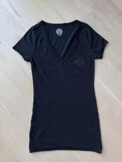 クロムハーツ　Vネック　半袖Tシャツ　レア S　レディース CHROME HEARTS（クロムハーツ） ホースシューロゴ Vネック 半袖Tシャツ