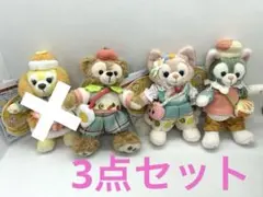 ワンダフルキッチン　ぬいぐるみバッジ3点セット　ダッフィー フレンズ