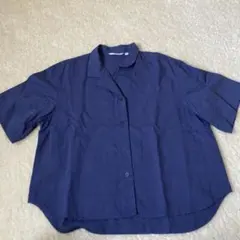 UNIQLO ネイビー 半袖シャツ M
