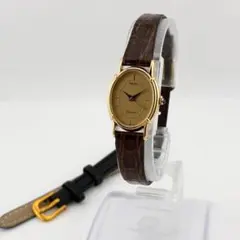 【美品/希少/電池交換済】SEIKO　EXCELINE　腕時計　10k ゴールド