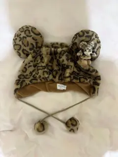 ヒョウ柄ミッキー型帽子