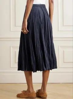 JOSEPH Sully-Skirt-Habotai ネイビー 34のサムネイル